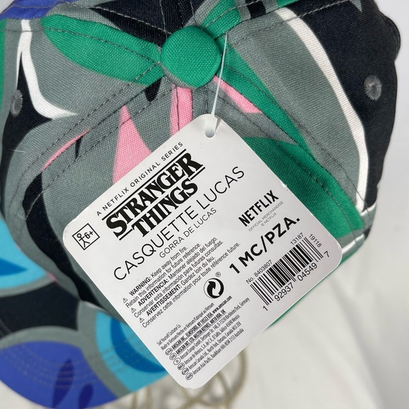 Stranger Things Lucas hat colorful color block snap back baseball cap multicolor - Picture 5 of 7